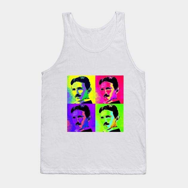 Pop Art - Nikola Tesla Tank Top by Naves